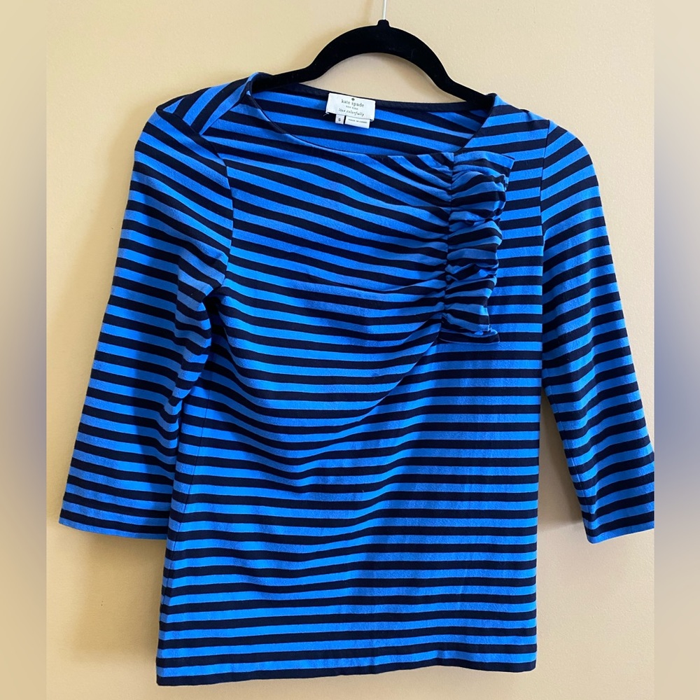 Kate Spade nautical stripe 3/4 sleeve top, size small